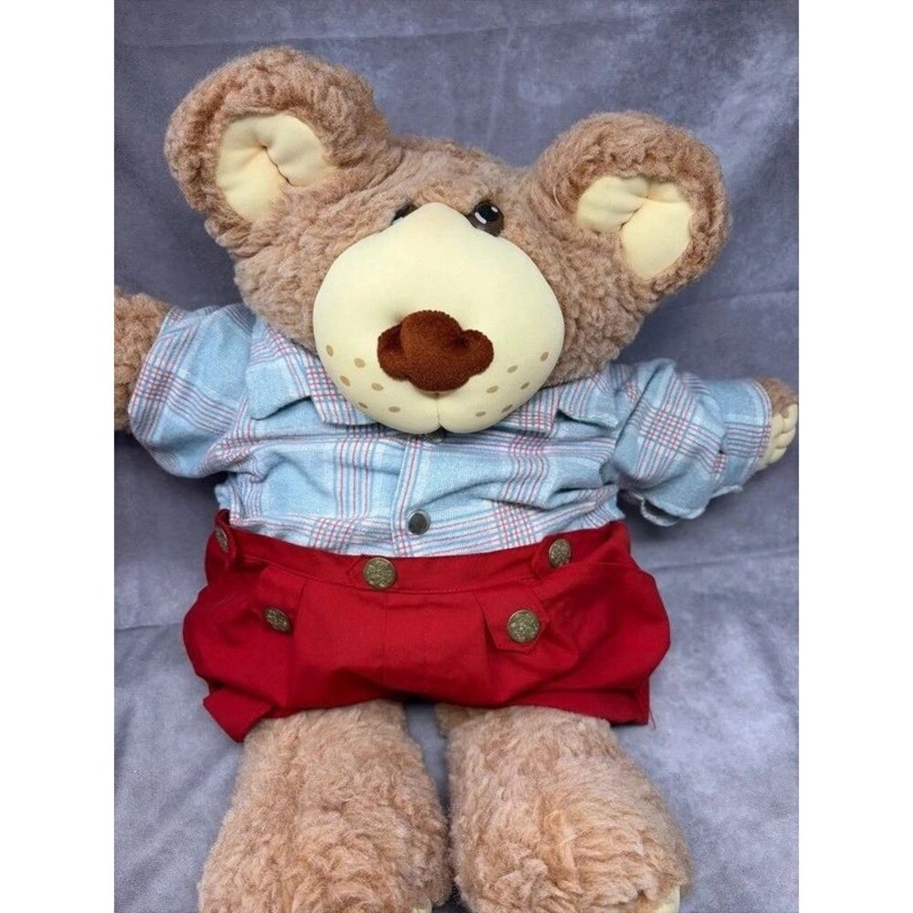 Vtg 80s Cabbage Patch 22” Furskins BOONE Teddy Bear Plush 1984 Xavier Roberts